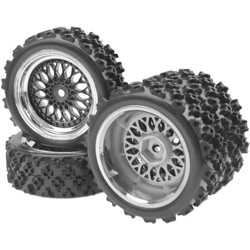 ShareGoo RC 1/10 On Road Tires & Wheel 12mm Hex Plastics Rims Compatible with Tamiya TT01 TT02 Kyosho Sakura D3 Traxxas 4Tec 2.0 1/10 RC On Road Racing & Touring Car (OD 72mm) - color: Od 72mm