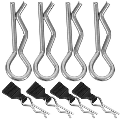 FRCOLOR Universal Rc Body Clips with Pull Tabs for 1/24 Scale Rc Truck Shells Aluminum Alloy Car Clips Set and Vehicle Body Replacement