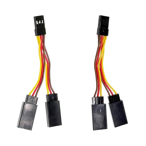 20Pcs Servo Extension Cable and Y Harness Splitter for RC Airplane Car Drone, Compatible with JR Futaba Spektrum (1.97nch /5.9-Inch)