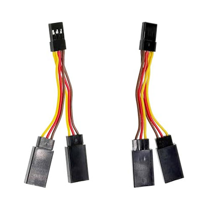 20Pcs Servo Extension Cable and Y Harness Splitter for RC Airplane Car Drone, Compatible with JR Futaba Spektrum (1.97nch /5.9-Inch)