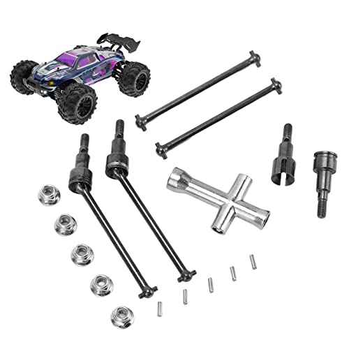 RC Car Driveshaft, Durable Steel CVD Front Rear Drive Shaft Set for 1/16 Scale RC Vehicles, for Off-Road Racing Hobbyists and Maintenance Enthusiasts