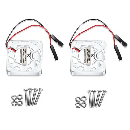 Dorhea 2PCS 30x30x7mm Cooling Fan for Raspberry Pi - 3007 Brushless CPU Fan 3.3V 5V for Pi 4 Model B, 3 B+, 2, 1 B+, RetroFlag NESPI Case - color: Transparent-2pcs
