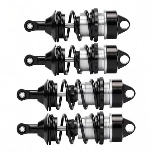 Aluminum Shock Absorber Upgrade Parts for Arrma 1/7 Felony 6S BLX Infraction 6S BLX Limitless Roller，Full Metal Front Rear RC Shocks Damper Replacement of #ARA330627, ARA330628 4Pcs/set(Black)
