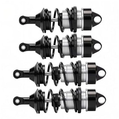 Aluminum Shock Absorber Upgrade Parts for Arrma 1/7 Felony 6S BLX Infraction 6S BLX Limitless Roller，Full Metal Front Rear RC Shocks Damper Replacement of #ARA330627, ARA330628 4Pcs/set(Black)