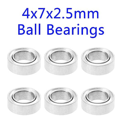 18PCS ShareGoo Ball Bearing Set 4x7x2.5 4x8x3 7x11x3mm Compatible with Wltoys 1/14 144001 RC Car Upgrade Parts