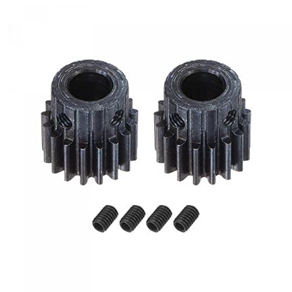 uxcell 1Mod 17T Pinion Gear 8mm Bore Hardened Steel Motor Rack Spur Gear with Step for RC Car Truck Buggy Gear Drive, 2 Set