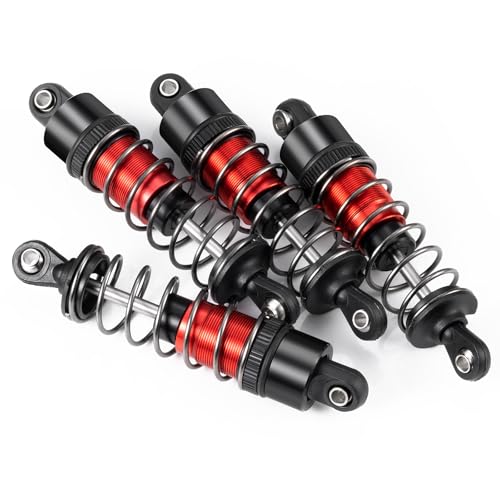 70mm Shocks Oil Shock Absorber RC Shock Absorber Damper Set Upgrade Parts Compatible with TRX4 TRX6 Axial SCX10 D90 90046 1/10 RC Rock Crawler (Red-70MM) - color: Red-70MM