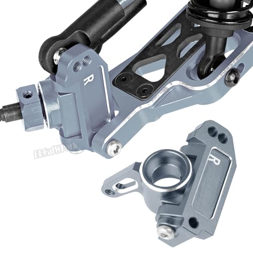 Aluminum Steering Blocks,C-Hubs Caster Block,Rear Stub Axle Carriers w/Bearings Upgrades Part for 1/10 Slash 2WD (VXL)/Rustler 2WD (VXL)/Stampede 2WD (VXL)/Bandit 2WD (VXL),Titanium - color: Titanium - (Steering Blocks)