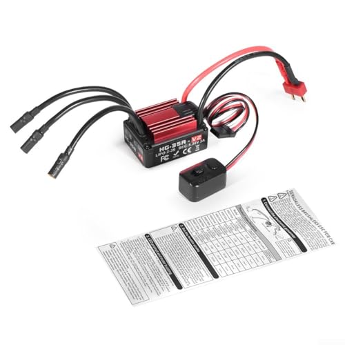 HG35A 35A Waterproof Brushless ESC for 1:18 Scale RC Cars, Buggies, Trucks - Compatible with 2-3S LiPo/NiMH Batteries, Sensorless Brushless Motor Control(C) - size: size:c