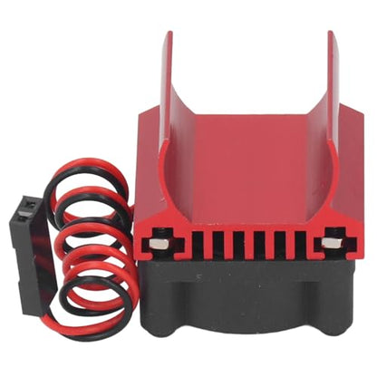 VGEBY RC Cooling Fan, Efficient Motor Heat Dissipation 1/18 Scale Heatsink for Remote Control Cars Enthusiasts and Off-Road Racing Scenarios - color: Red