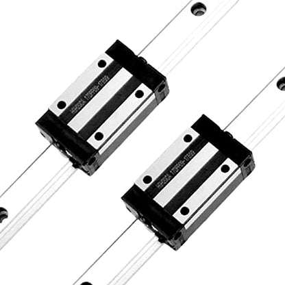 [2 Pack] HGR20/HGH20 150mm / 5.9inch Linear Sliding Rail Guide with 2 Pcs HGH20CA Linear Bearing Sliding Carriage Block for 3D Printer, CNC Machine and Routers (150mm) - size: 150mm