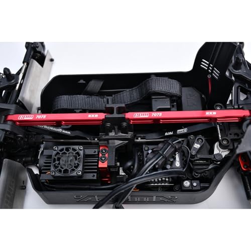 Aluminum 7075-T6 Alloy Center Brace BAR for Arrma 1/8 Notorious 6S V6 Stunt TRUCK-ARA8611V6 Upgrades - Red