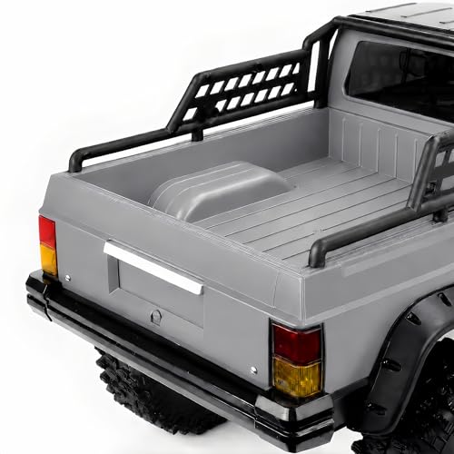 1/10 RC Crawler Hard Body Shell, Nardo Gray, 313mm Wheelbase | Pre-painted hard plastic pickup shell for SCX10 and TRX4; includes interior, grille, mirrors, fenders and mounting hardware - color: Pickup - Nardo Gray