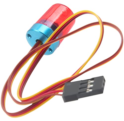 2Pcs Vgoohobby Multi-Function RC LED Flash Lights Alarm Lamp Flashing Rotating Beacon Light Compatible with 1/10 TRX4 SCX10 RC Crawler Car 1/14 Tamiya Tractor RC Truck (Red) - color: Red