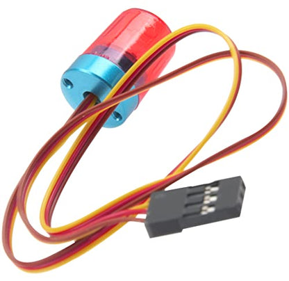 2Pcs Vgoohobby Multi-Function RC LED Flash Lights Alarm Lamp Flashing Rotating Beacon Light Compatible with 1/10 TRX4 SCX10 RC Crawler Car 1/14 Tamiya Tractor RC Truck (Red) - color: Red