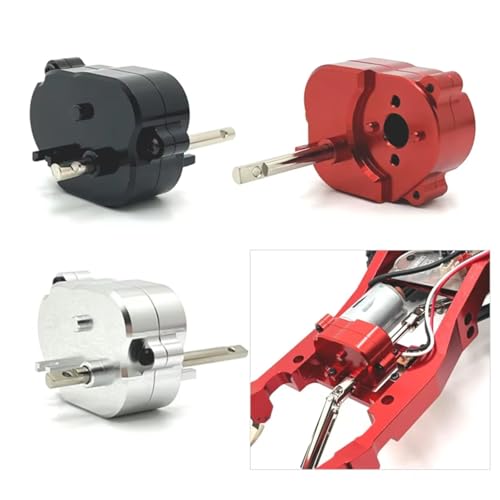 for MN78 for MN168 for MN99S MN82S LC79 1/12 Metal Transmission Metal Gearbox Gear Set RC for Rock Crawler Car Upgrade Part Accessories RC Car Parts(Red) - size: Red