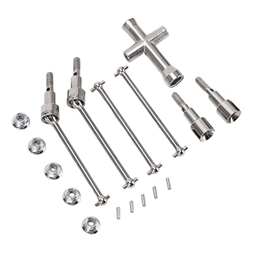 1/16 RC Car Drive Shaft Set Front Rear CVD Axle Kit Compatible with 16101 16102 16103 16201PRO High Strength Steel Drive Shafts for 1/16 Scale RC Cars