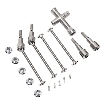 1/16 RC Car Drive Shaft Set Front Rear CVD Axle Kit Compatible with 16101 16102 16103 16201PRO High Strength Steel Drive Shafts for 1/16 Scale RC Cars