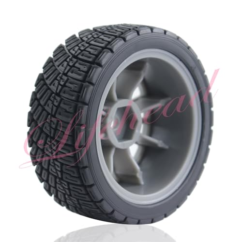 Lifehead 67mm RC On-Road Rally Car Tires and Wheels for 1/10 RC On-Road Touring Drift Car HSP Tamiya XV01 TT01 TT02B HPI Kyosho FAZER MK2 /12mm Hex - color: Grey B