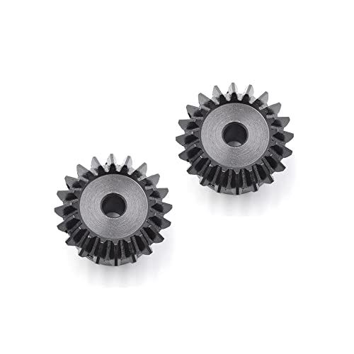 2 Pcs 1M 20 Teeth 5/6/8mm Shaft Hole Tapered Bevel Gear 1:1#45 Steel 1 Module 90 Degree Steering Gear with M3 Fixing Hole (8 mm) - size: 8mm