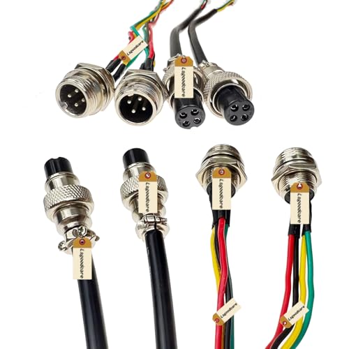 Lsgoodcare 4Pcs GX12-4pin Male Female Aviation Connector Power Electrical Terminal Socket Cable to 2.54MM Terminal 12MM 4Din Aviation Plug Sockets Cable to XH2.54MM Connector ﻿﻿