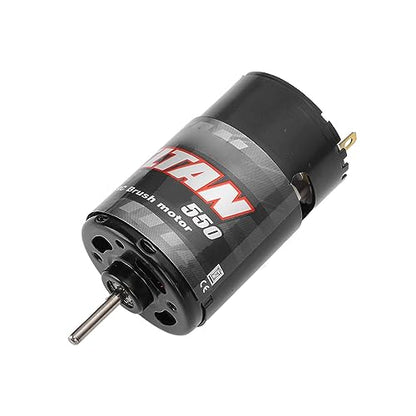 Changor 550 Motor High Speed RC Brushed Motor with Reduction Gearbox for 1/14 1/10 RC Crawler DIY (55T) - size: 55T