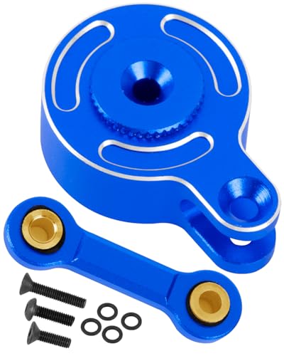 RC Servo Saver Set 25T Upgrades Part for 1/10 Big Rock 3S BLX,Granite/Senton 3S BLX & Mega550,Kraton/Outcast 4S BLX,1/8 Typhon 3S BLX& Mega550,Alloy Fixed Link Steering Servo Saver,Navy Blue - color: Navy Blue-1 Set