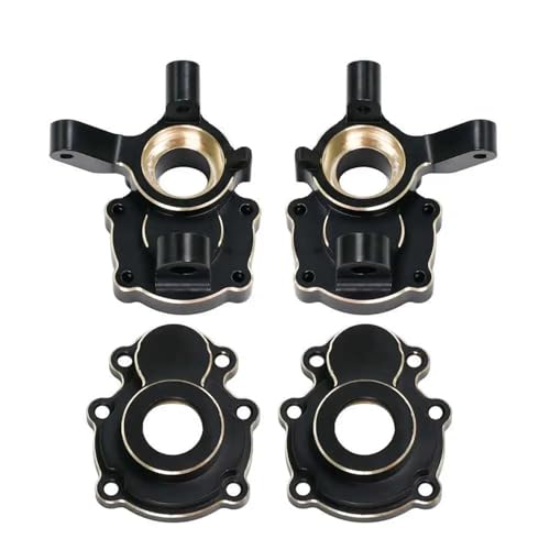 Steering Knuckle Models For FMS FCX10 1/10 Brass Differential Axle Cover Steering Outer Inner Portal Housing RC Crawler Car Upgrade Parts(Front set) - size: Front set