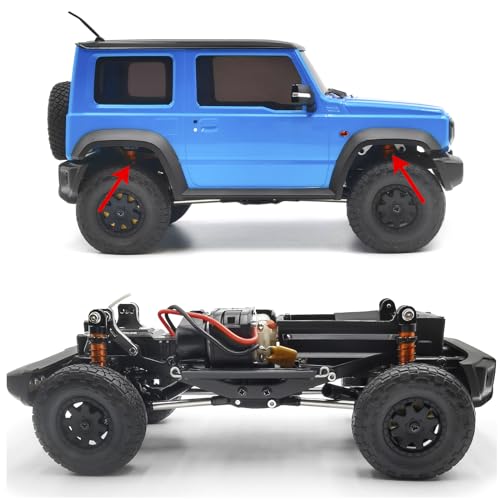 Shocks Absorber 35mm for Kyosho Mini Z 4x4 Jimny Wrangler | 4PCS Aluminum Alloy RC Short Dampers 1/18 1/24 RC Car Upgrade