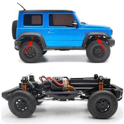 Shocks Absorber 35mm for Kyosho Mini Z 4x4 Jimny Wrangler | 4PCS Aluminum Alloy RC Short Dampers 1/18 1/24 RC Car Upgrade