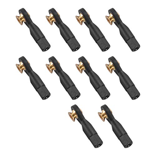 uxcell 10Pcs M3 3.0xL29mm Lever Steering Linkage Tie Rod End Ball Head End without Screws and Nut for RC Robot