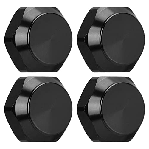 Alomejor RC Hex Wheel Nut,4PCS 17mm Hex Wheel Mount Nuts Compatible with 1/8 RC Car Upgrade Accessories(Black) - color: Black
