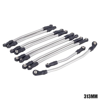 RC Models Parts For Axial For SCX10 II 1/10 90046 313/324mm Metal RC Crawler Car RC Links Upper Lower Linkage For Chassis Link Set With Plastic Rod Ends(313mm) - size: 313mm