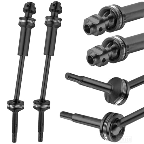 RC Drive Shaft CVD Axles Upgrades Part for 1/10 Slash 2WD VXL Stampede 2WD VXL Rustler 2WD VXL Hoss 2WD VXL,Stainless Steel #45 Rear Driveshaft CVD Front Axles w/Hex,Black - color: Black - (Drive Shaft)