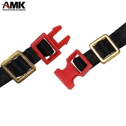 5Pcs Polyester Roof Rack Buckle Strap Luggage Carrier Cargo Net 1/10 RC Crawler Accessories Redcat TRX6 SCX10 TRX4 Upgrades (Black) - color: Black