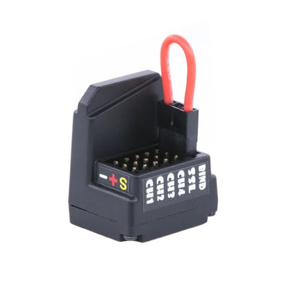 2.4GHz 4CH Telemetry Compatible Receiver Antennaless High Speed, Micro Size 25.5x22mm, Failsafe for 4PX 4PXR 4PLS 4PV 4PM 3PV 7PX RC Car(1 Piece) - color: 1 Piece
