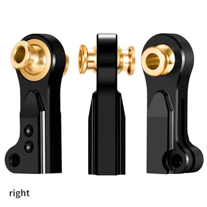 4PCS RC Linkage Rod Ends Metal Aluminum M4 Ball Joint Head M4 Link Linkage Rod End Balls Joint Head Set Compatible with Axial SCX10 II 90046 90047 D90 TRX4 RC Buggy Crawler Car Upgrades (Black) - color: Black