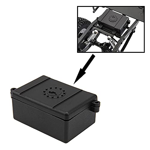 2Pcs ShareGoo RC Receiver Waterproof Box,RC ESC Receiver Dustproof Box Protector Case Compatible with Traxxas TRX-4 SCX10 90027 SCX10 90046 D90 1/10 RC Crawler,Black