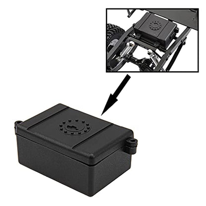 2Pcs ShareGoo RC Receiver Waterproof Box,RC ESC Receiver Dustproof Box Protector Case Compatible with Traxxas TRX-4 SCX10 90027 SCX10 90046 D90 1/10 RC Crawler,Black