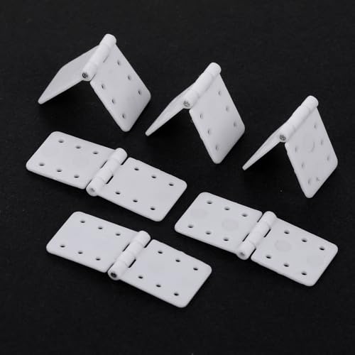 20 Pcs RC Plane Hinges, Remote Control Aircraft Hinges RC Plane Parts for Fixing Nylon Small Hinge Fixed Wing Model Airplane Square Loose-Leaf