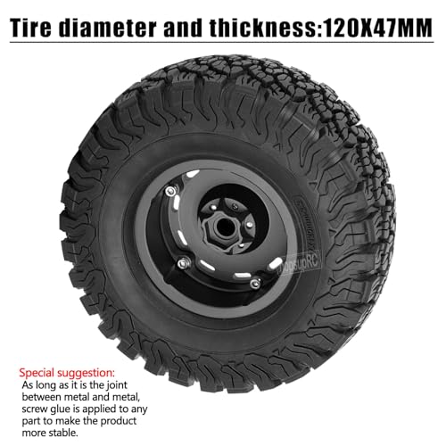 RC 2.2in Wheels&Wheel Rim Tires Beadlock Wheel for 1/10 SCX10 AMG 6x6 TRX4 Red cat Gen8 Red cat Everest gen 7 Pro.Aluminium Wheel Hub Rim Wheel Rim.Black(4PCS) - color: Black（4pcs）