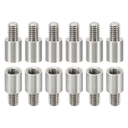 PATIKIL 24pcs M4 Standoffs, M4 8+6mm Spacer Standoffs Steel Threaded Standoffs Screws Kit 4mm ID 6mm OD Metric Male Female Thread Adapters for Circuit Board PCB RC Drones Motherboard - size: 8+6mm L