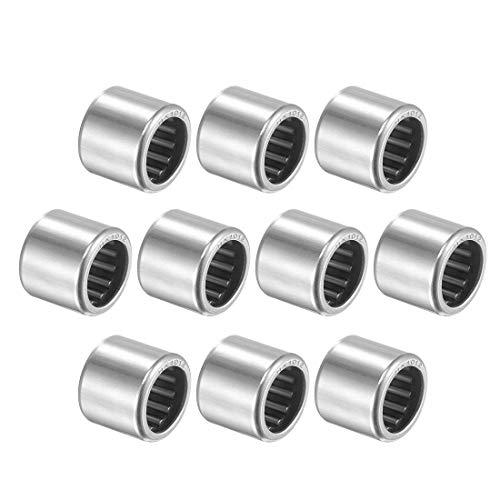 uxcell HK1012 Needle Roller Bearings 10mm Bore 14mm OD 12mm Width Chrome Steel Open End 10pcs - size: 10x14x12mm