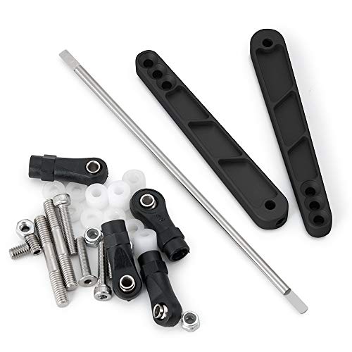 Alloy Metal Rear Sway Bar Anti-roll Set for 1/10th Rock Crawler Car Axial Wraith RR10/90048/90053,Yeti 90025 (Black) - color: Black
