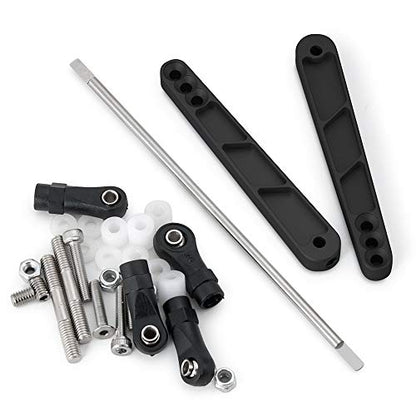 Alloy Metal Rear Sway Bar Anti-roll Set for 1/10th Rock Crawler Car Axial Wraith RR10/90048/90053,Yeti 90025 (Black) - color: Black