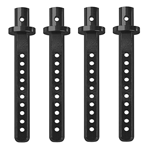 4Pcs Aluminum Alloy RC Car Body Posts Mount Holder Column 49.5mm Compatible with Axial SCX10 90046 90047 RC4WD D90 1/10 RC Rock Crawler (Black) - color: Black