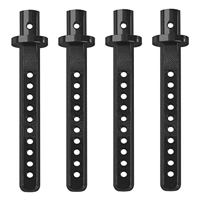 4Pcs Aluminum Alloy RC Car Body Posts Mount Holder Column 49.5mm Compatible with Axial SCX10 90046 90047 RC4WD D90 1/10 RC Rock Crawler (Black) - color: Black