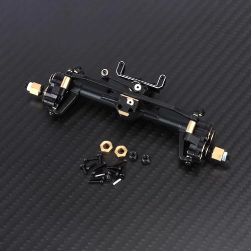 RC Portal Axle Compatible with SCX24 for Axial 1/24 RC Crawlers Cars Upgraded Part Modification Matel Front Portal Axle Set Assembly(Black) - color: Black