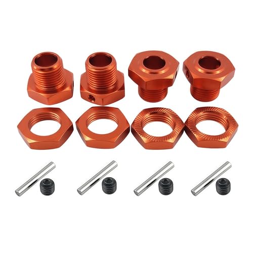 17mm Aluminum Wheel Hex Nut Kit for ARRMA Typhon Mojave Felony 6S (Red) | 1/8,1/7,Infraction,Limitless,ARAC9416 ARAC9763 ARA311035,CNC Machined,High Strength,Precision Fit,Wear Resistant - color: Red