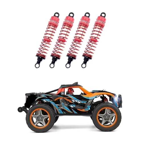 RC Car Shock Absorbers Compatible with Wltoys 104009 1/10 RC Car Truck Off-Road for Racing for Buggy Parts Aluminium Alloy Shocks Absorber Damper 1972(4pcs) - size: 4pcs